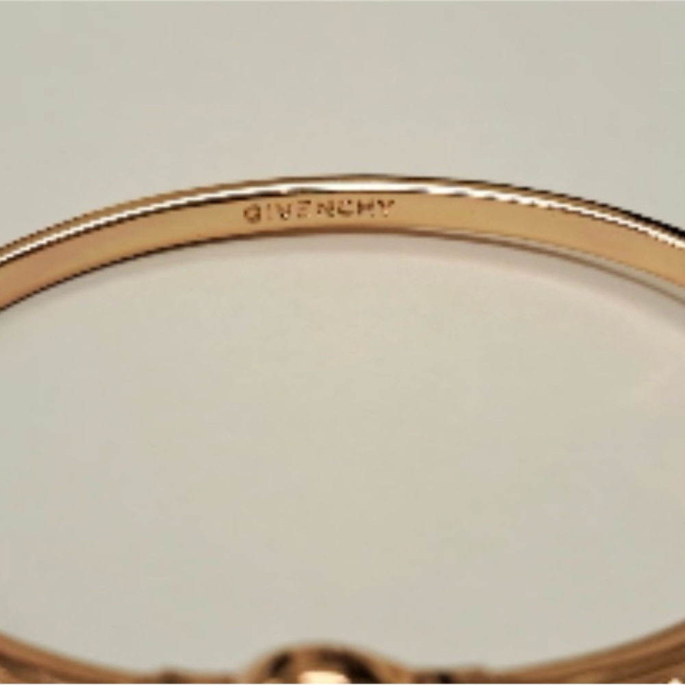 🟠NEW! GIVENCHY Round Crystal and Pave Hinged Bangle Bracelet in Rose Gold - Picture 5 of 5